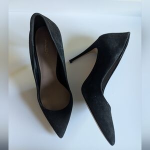 Aldo Elegant Black Suede Heels, 7.5
